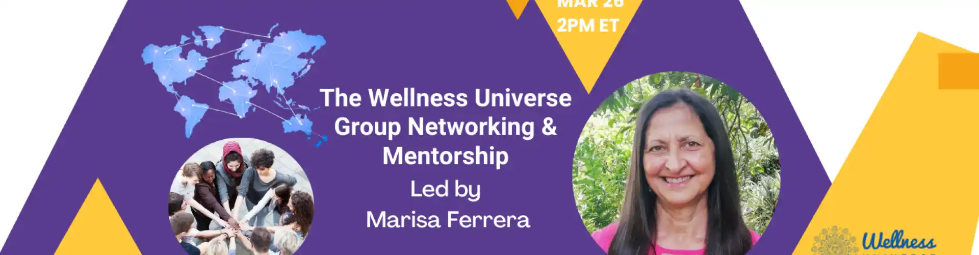 Marisa Ferrera による WU グループ ネットワーキングとメンターシップ - Online Class by The Wellness Universe